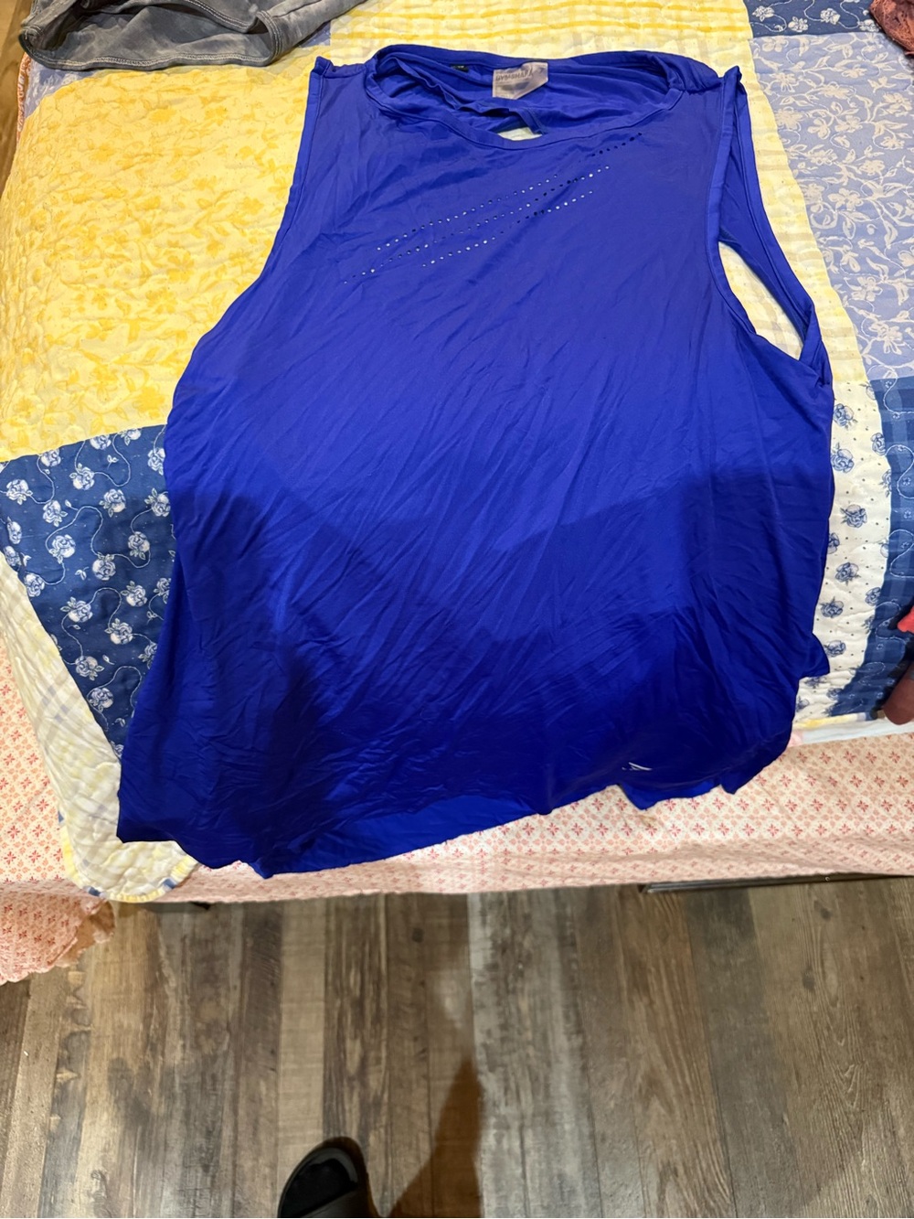 Sleeveless Royal Blue Women's Dress with Subtle Rhinestone Detail